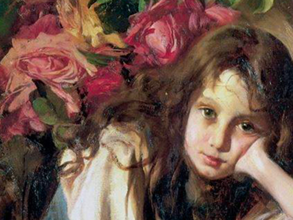Ragazza con rose